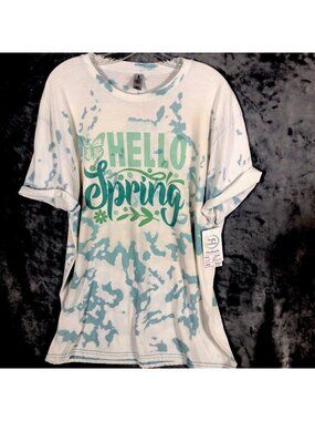 Glidan Womens Shirt Hello Spring Size Extra Large T Shirt